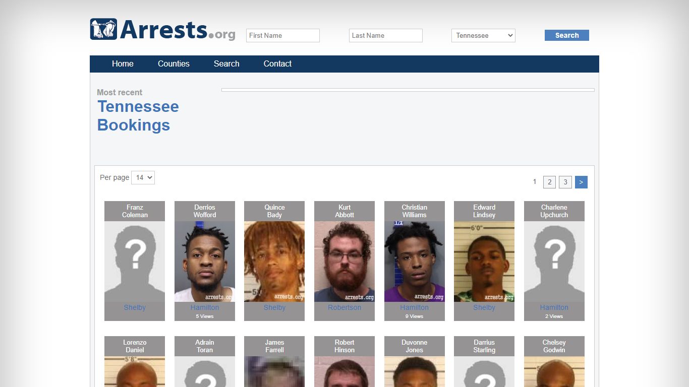 Tennessee Arrests and Inmate Search